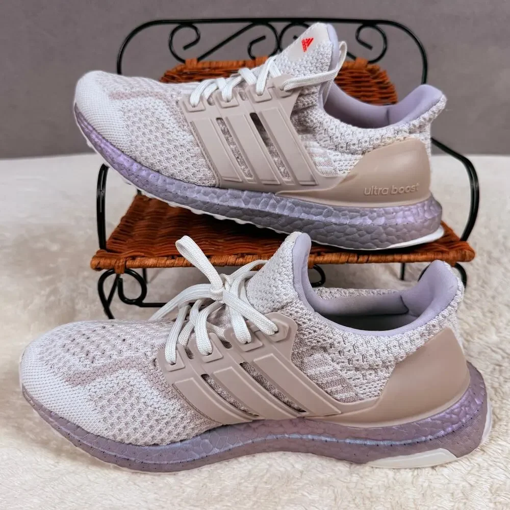 adidas UltraBoost Women’s Size 7 White Lavender Purple Boost Running Shoes